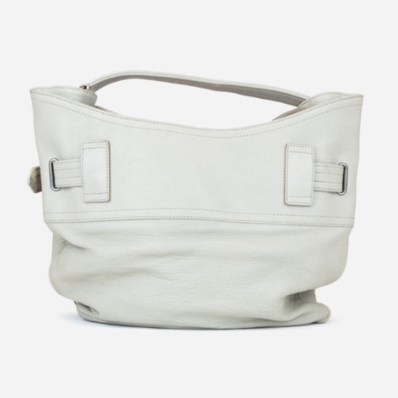 Burberry Light Grey Leather Bartow Hobo Shoulder Bag - Picture 4 of 7